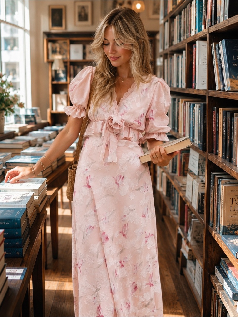 Lait Collection Spring Floral Midi Dress
